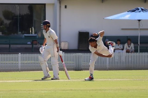 Yinny charges in against MGS taking 2/60 of 19 overs
